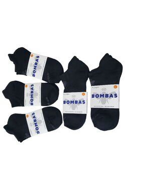 Bombas ankle socks tech ankle 5 pairs women/men sz large honeycomb cushion black